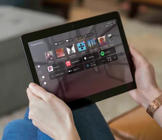 Control4 app — personalized room and scene layout